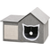 Pawhut Cat House with Scratching Area 65x41x45.5cm