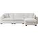 Ebern Designs Aariketh White Sofa 131.5" 4 Seater