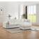 Ebern Designs Aariketh White Sofa 131.5" 4 Seater
