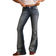 True Religion Nelly Ultra Low Rise Joey Flare Big T - Black