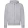 Fruit of the Loom Zip Through Hooded Sweatshirt - Heather Gray