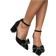 Shein Women's pumps with faux suede bow, platform heel, ankle strap in black, Valentine's Day