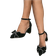 Shein Women's pumps with faux suede bow, platform heel, ankle strap in black, Valentine's Day