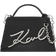 Karl Lagerfeld Signature Medium Crossbody Bag - Black/Nickel