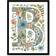 ARTERY8 Letter B Flowers Nature Leaves Black Framed Art 23.4x32.3cm