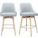 Miliboo Hasta Scandinavian Light Grey Bar Stool 95.5cm 2pcs