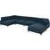 Willa Arlo Interiors Espinosa Blue Corduroy Sofa 133.5" 6pcs 6 Seater