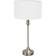 ValueLights Maggie Brushed Silver/White Table Lamp 50cm