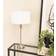 ValueLights Maggie Brushed Silver/White Table Lamp 50cm