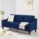 Ebern Designs Couch with Scooped Navy Sofa 74" 3 Seater