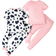 Shein Young Girl Simple Cow Print Short-Sleeve Tight Top And Long Pants Pajama Set, 2pcs