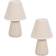 ValueLights Saskia Natural Table Lamp 31cm 2pcs