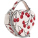 Coach Heart Crossbody Bag With Cherry Print - Silver/Chalk Multi