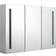 vidaXL LED Bathroom Mirror Cabinet Concrete Grey 89x14x62 cm