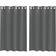 vidaXL Voile Curtains with Grommets 140x175 cm Dark Grey