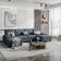 Ebern Designs Kennaya Dark Gray Sofa 106.3" 4 Seater