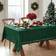 Elrene Holly Scroll Laser Cut Tablecloth Green (259.1x152.4cm)
