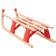 vidaXL Folding Sledge Wood Red 110cm