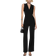 Mango Aty Long Jumpsuit with Crossover Detail - Black