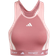 adidas Techfit Medium-Support High-Neck Colorblock Bra - Preloved Crimson