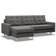 Ecksofa Dunkelgrau Sofa 4-Sitzer