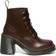 Dr. Martens Jesy Leather Flared Heel Boots - Dark Brown