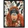 ARTERY8 Orangutan In Floral Jungle Bright Wall Black A4 Framed Art 23.4x32.3cm