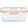 Pebbly Vacuum Seal Glass Storage 1.2L Clear Food Container
