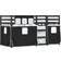 vidaXL with Curtains 90x200 cm Solid Wood Pine Bunk Bed