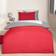 Brentfords Plain Reversible Set Double Duvet Cover Grey, Red (200x200cm)