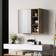 Homcom Wall-Mounted Mirrored Bathroom Cabinet with Shelves
