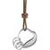 Georg Jensen Heart Nyckelring - Blankpolerat Rostfritt Stål/Läder