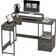 Homcom L Shaped Computer Table Grey Writing Desk