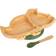 Tiny Dining Bamboo Dinosaur Baby Weaning Plate & Fork Set