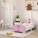 Aiyaplay Ballet Theme Toddler Bed Frame with Safety Rails