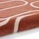 Catherine Lansfield Linear Curve Terracotta Rug - Orange
