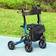 Homcom Folding Rollator Walker With Seat 4 Wheels
