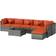 OutSunny 8 Pieces Patio Rattan Sofa Outdoor Lounge Set