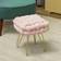 Homcom Woven Velvet Pink Foot Stool