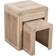 ‎Indian Hub Hudson Carved Mango Wood Nest of 2 Tables Nesting Table
