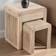 ‎Indian Hub Hudson Carved Mango Wood Nest of 2 Tables Nesting Table