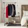 B2X Hanger on Wheels Silver/Black Clothes Rack 151x162cm