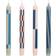Hay Pattern Blue/Light Pink Stearinlys 24cm 4stk