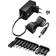Goobay 64569 Universal-Netzteil 3 V 12 V, max. 18 W DC Wechseladapter Ersatznetzteil für TV, Router, LED Streifen Variable Spannung USB C, USB A, Micro USB inkl. 11 Adapter/ Schwarz