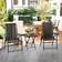 OutSunny Folding Garden of 3 Black Bistro Set, 1 Table incl. 2 Chairs
