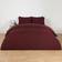 Brentfords Plain and Pillowcase Set Super King Duvet Cover Red (260x220cm)