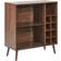 Beliani Tullamore Dark Wood Glass Cabinet 84x91cm