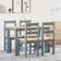 vidaXL 5 Piece Panama Grey Solid Wood Pine Dining Set 5pcs