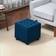 Homcom Square Footstool Small Ottoman with Wood Legs Foot Stool