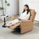 Homcom Recliner Chair Light Brown Armchair